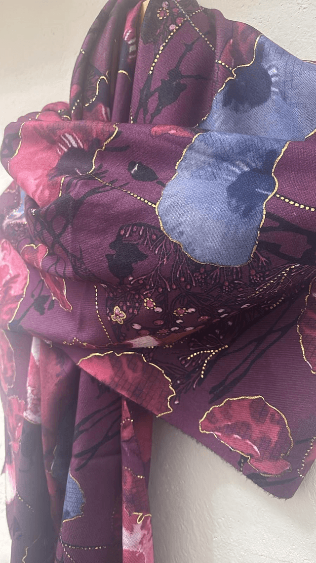 SCIARPA FLOWER OVERSIZE